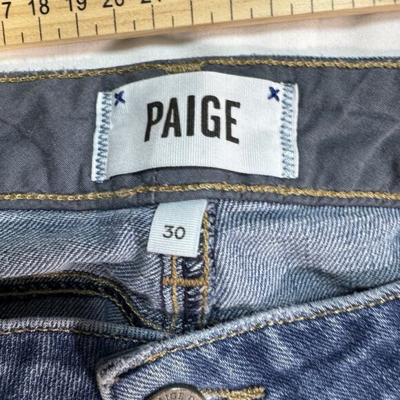 Paige Jeans Womens 30 Jimmy Jimmy Skinny Blue Denim Pants 30x28 - Picture 5 of 7